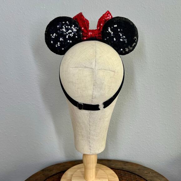 Classic Sequin Elastic Minnie Ears | Disney-Inspired Adjustable Mouse Ears - Picture 4 of 5